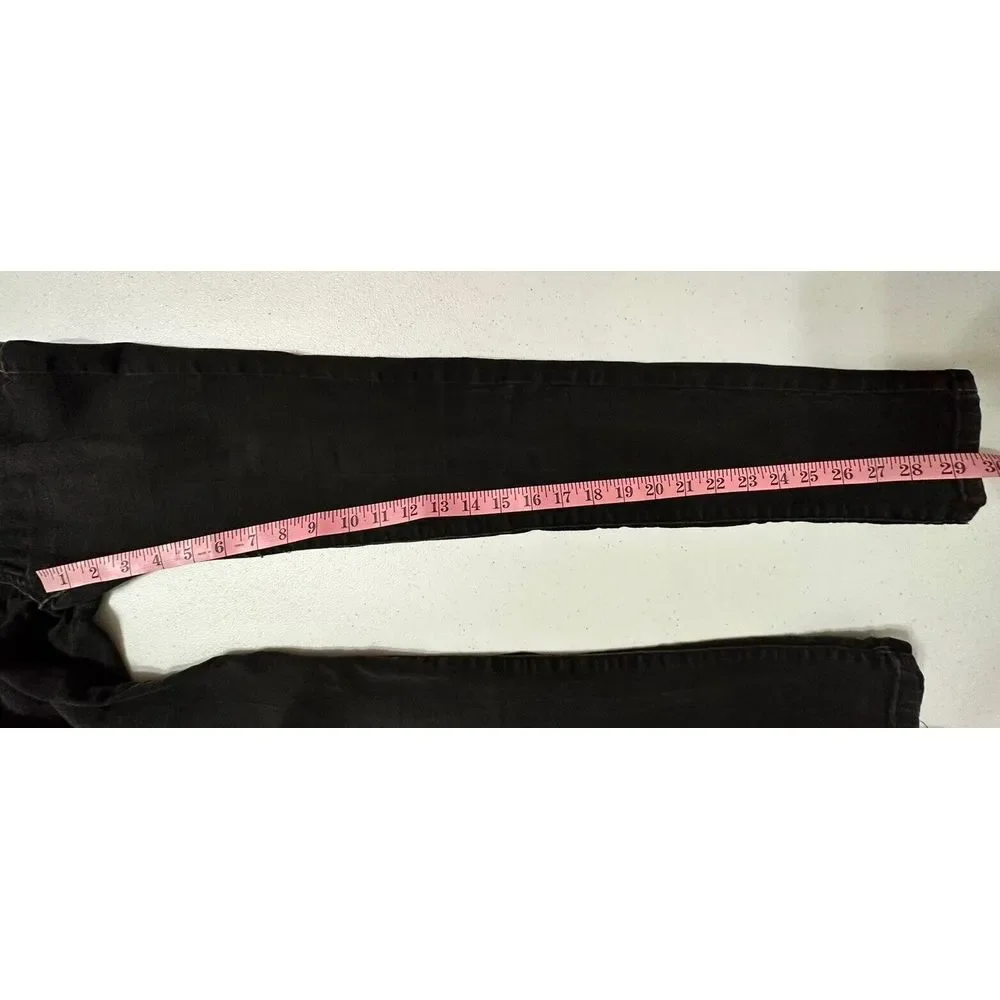 Wax Jean Junior's Black Wash‎ Denim Skinny Jeans Slim Fit Stretch 5-Pocket Zip 5